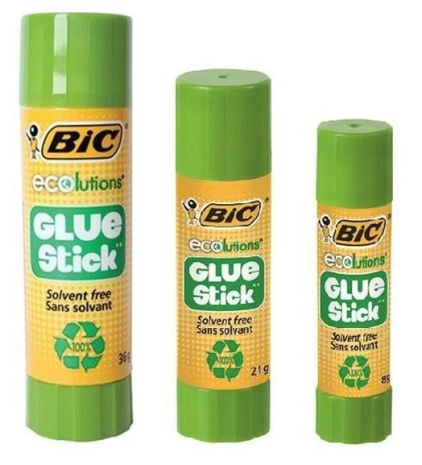 Bic Eco Glue Stick Yapıştırıcı 3 lü Set (8-21-36 gr) ürün görseli 1