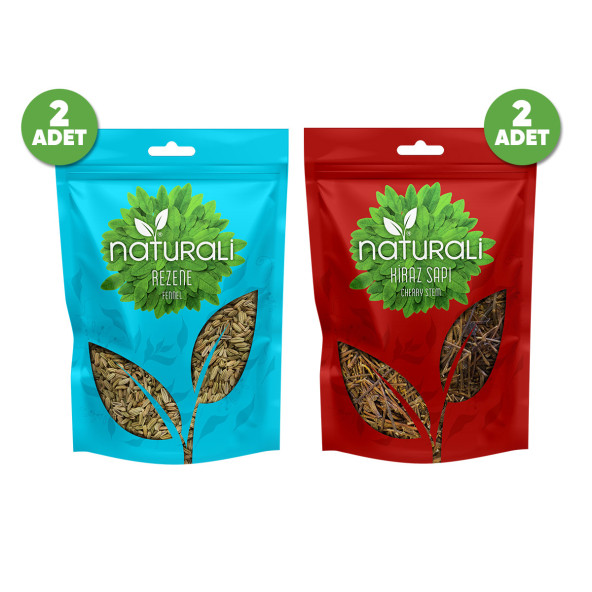 Naturali Rezene Çayı 100 Gr x2 - Kiraz Sapı 75 Gr x2 ürün görseli 1
