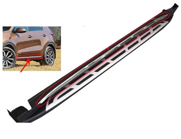 AUTOGP Kia sportage yan basamak koruma 2019+ kromlu model ürün görseli 1