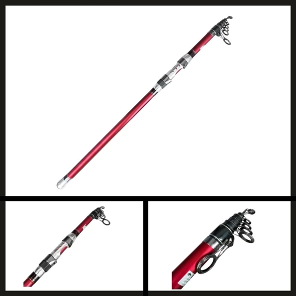 Uyguna-Yakala 100-200 Gr Protackle Redmark 3.90 Mt Teleskopik Karbon Surf Kamış-AMS.047 ürün görseli 1