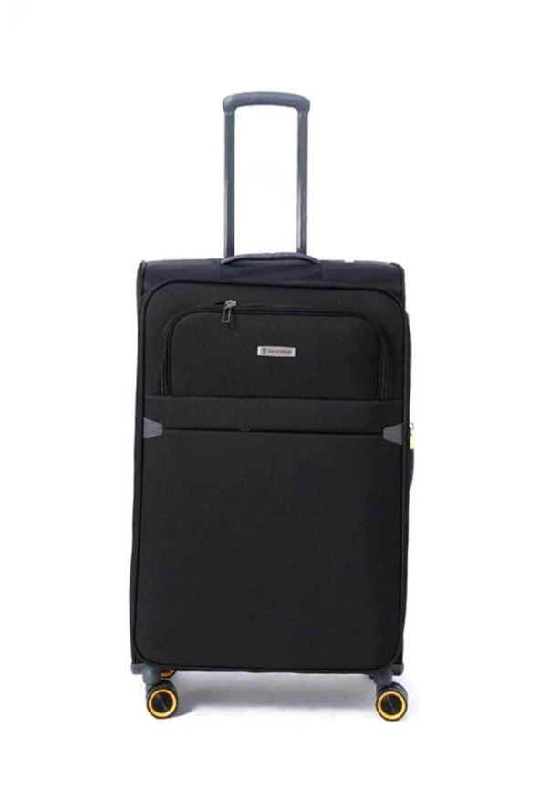 Pierre Cardin Ultra Light Hafif Lüx Kumaş Büyük Boy Valiz Siyah 04PC6000 ürün görseli 1