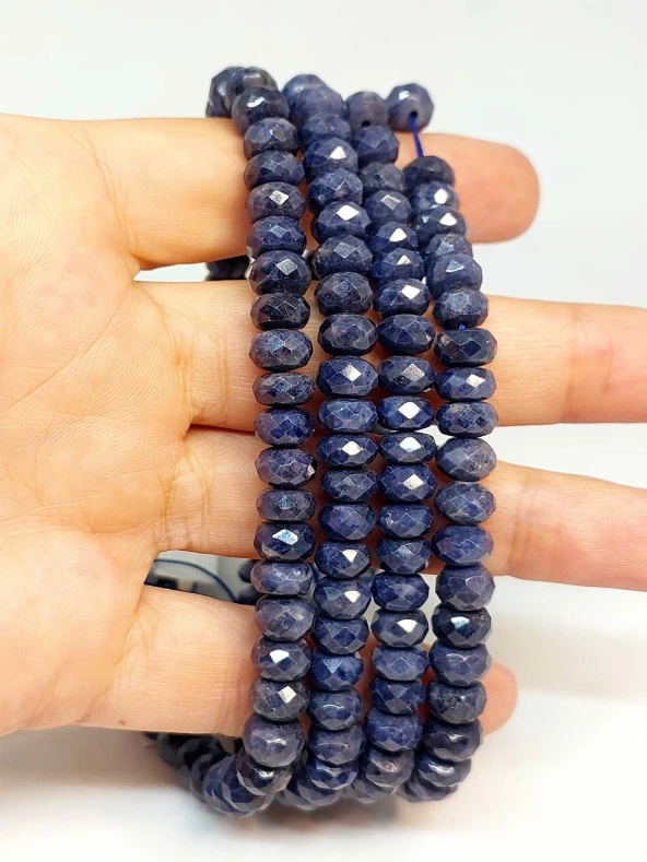 Safir Taşı Rondela Faset Kesim 4*7.5mm dizi (45822) ürün görseli 1
