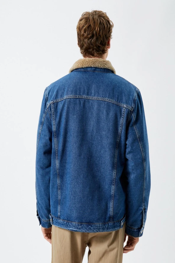 Erkek Koyu Indigo Ceket - Resim 4