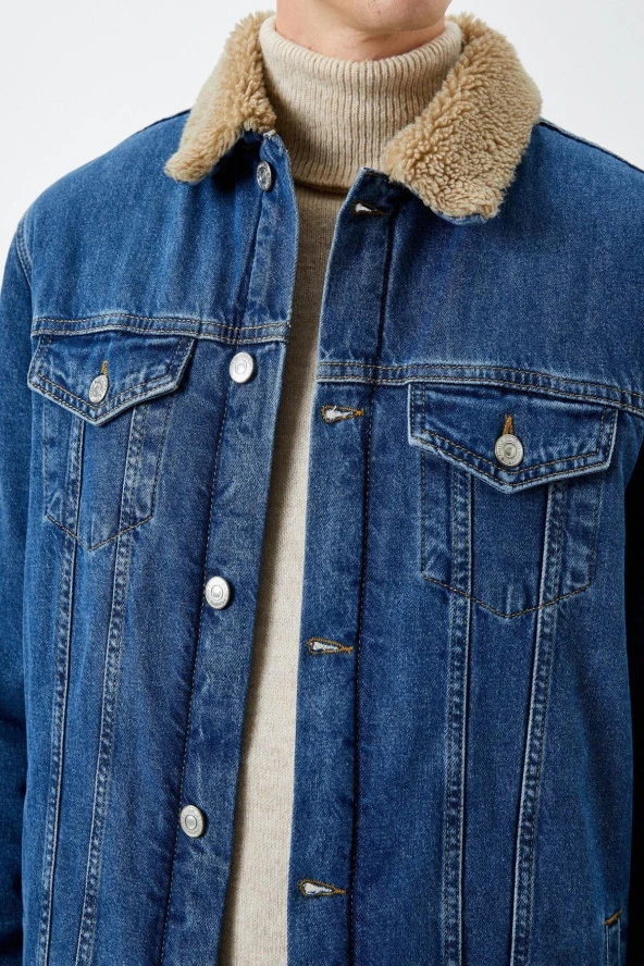 Erkek Koyu Indigo Ceket - Resim 5
