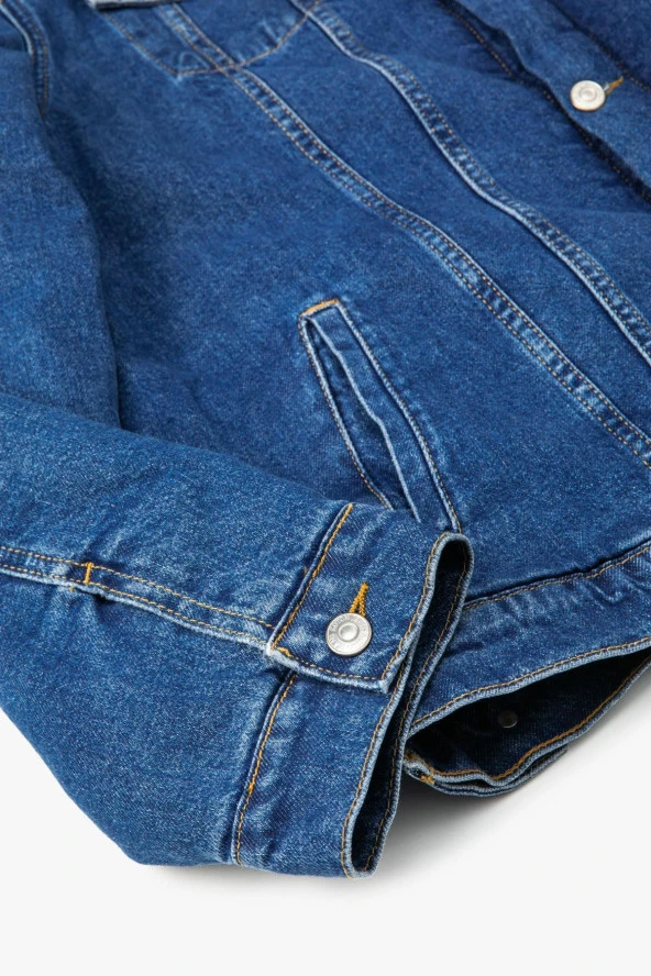 Erkek Koyu Indigo Ceket - Resim 7