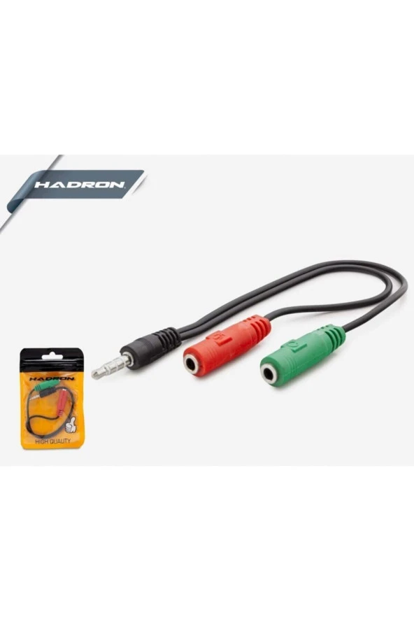 Hn4708 Mikrofon Kulaklık Kablo Ayırıcı 20 Cm ürün görseli 1