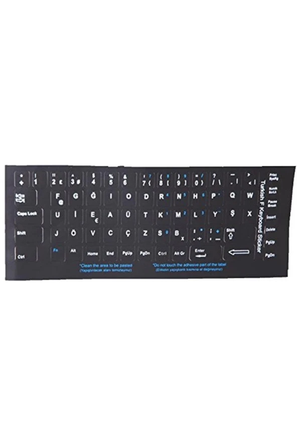 ADDISON 300162 TÜRKÇE F SİYAH KLAVYE STIKER ürün görseli 1