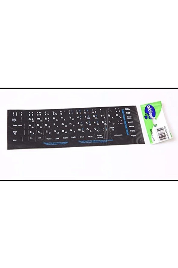 ADDISON 300169 RUSÇA Q SİYAH KLAVYE STIKER - Resim 2