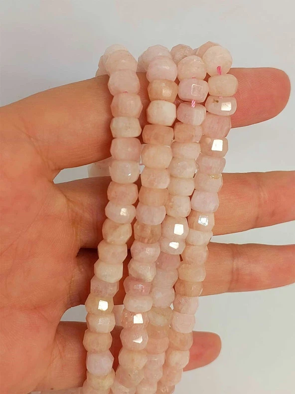 Morganit Taşı Rondela Faset Kesim 5*7mm dizi (45834) ürün görseli 1