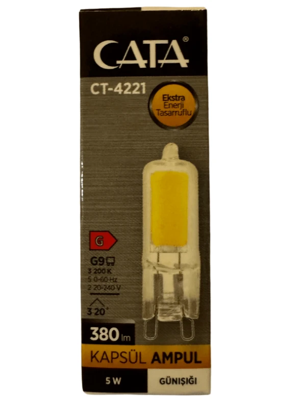 Cata CT-4221 5W 3200K (Günışığı) G9 Duylu Kapsül Ampul ürün görseli 1