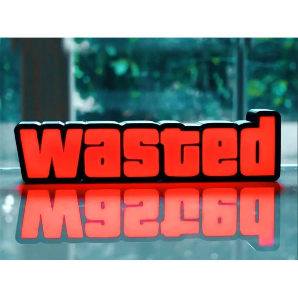 Gta Wasted Led Lamba Kırmızı ürün görseli 1