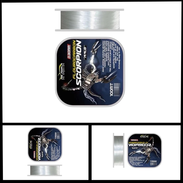 Uyguna-Yakala 100 Mt 0.50 Mm Akajima Scorpion Fluorocarbon Misina-PO.233 ürün görseli 1