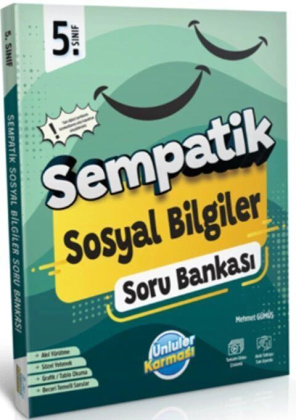 5. Sınıf Sosyal Bilgiler Sempatik Soru Bankası Ünlüler Karması ürün görseli 1