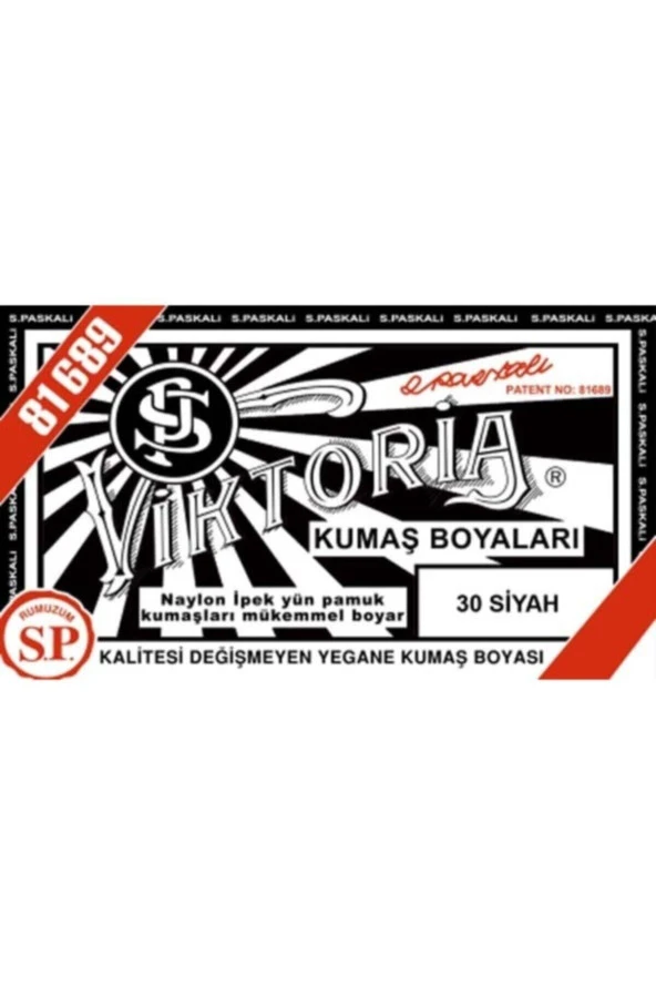Kumaş Boyası Toz Siyah - 10-13 gr - 30 Siyah ürün görseli 1