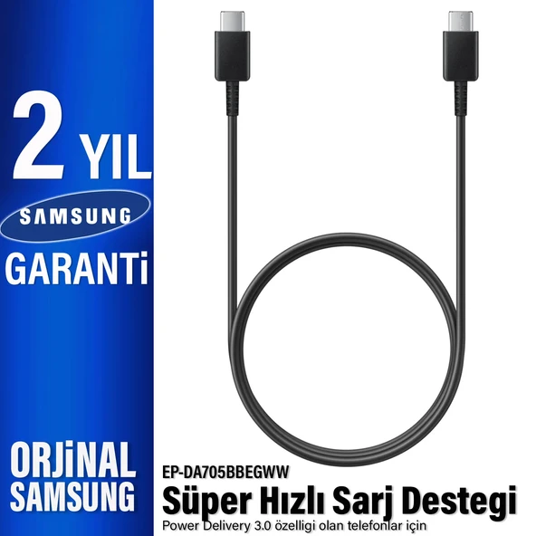 Day Samsung Galaxy Note 20 Plus 25W ve 45W Ep-dn975 5a Type c To Type c Hızlı Şarj ve Data Kablosu S975KAB000278 ürün görseli 1