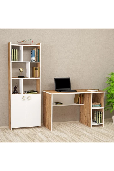 Kalender Dekor Avel Mayra 120 Cm Çalışma Masası Takımı Avem02 ürün görseli 1