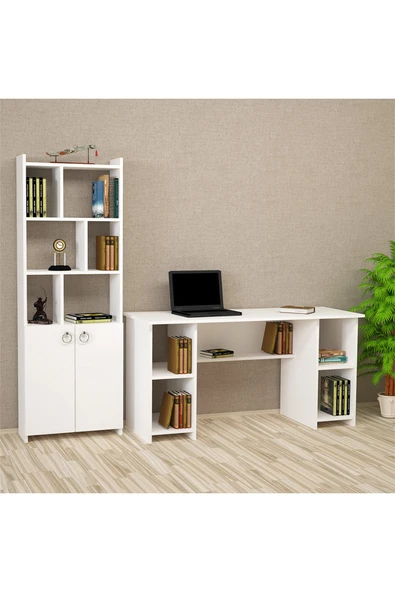 Kalender Dekor Avel-twins Mayra 145 Cm Çalışma Masası Takımı Avtm01 ürün görseli 1
