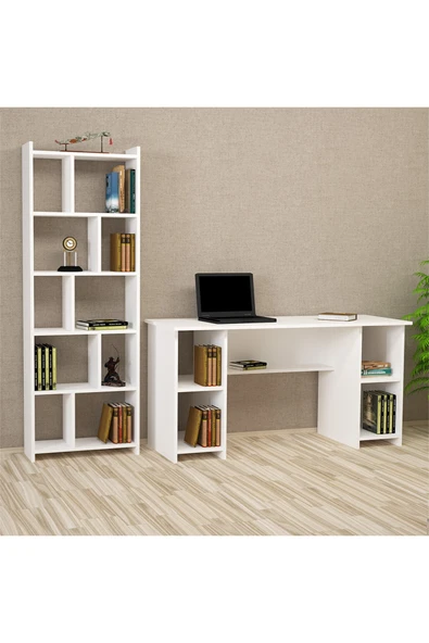 Kalender Dekor Avel-twins Snow 145 Cm Çalışma Masası Takımı Avts01 ürün görseli 1