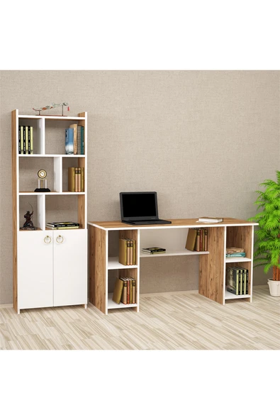 Kalender Dekor Avel-twins Mayra 145 Cm Çalışma Masası Takımı Avtm02 ürün görseli 1