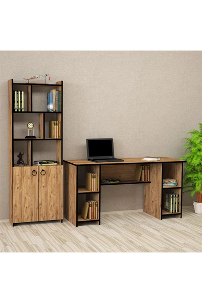 Kalender Dekor Avel-twins Mayra 145 Cm Çalışma Masası Takımı Avtm04 ürün görseli 1
