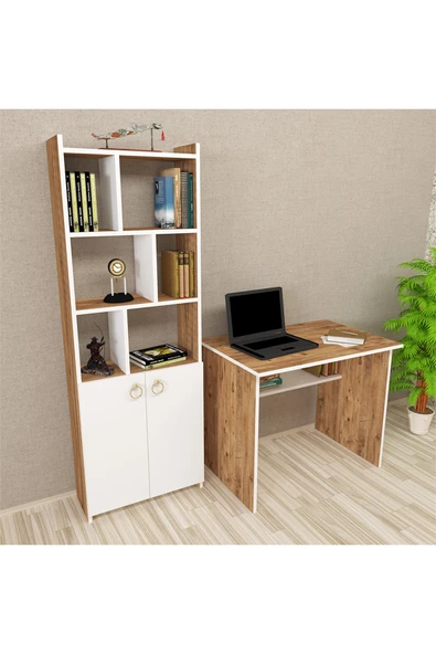 Kalender Dekor Ellen Mayra 90 Cm Çalışma Masası Takımı El02 ürün görseli 1