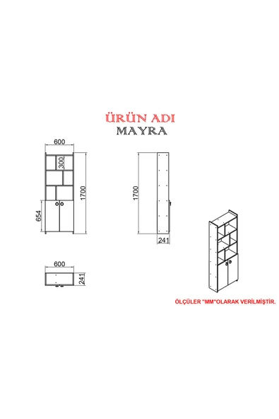Kalender Dekor Mayra Kitaplık My02 - Resim 4