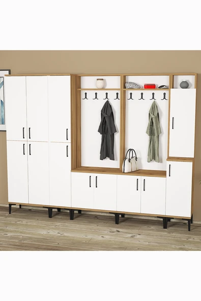 Kalender Dekor Rose-1-1-2-3-4 Portmanto Vestiyer Ayakkabılık ürün görseli 1