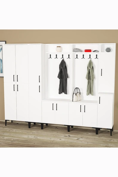 Kalender Dekor Rose-1-1-2-3-4 Portmanto Vestiyer Ayakkabılık ürün görseli 1