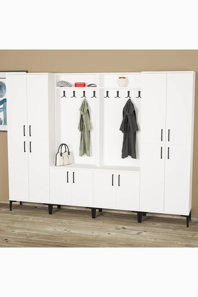 Kalender Dekor Rose-1-1-4-4 Portmanto Vestiyer Ayakkabılık ürün görseli 1