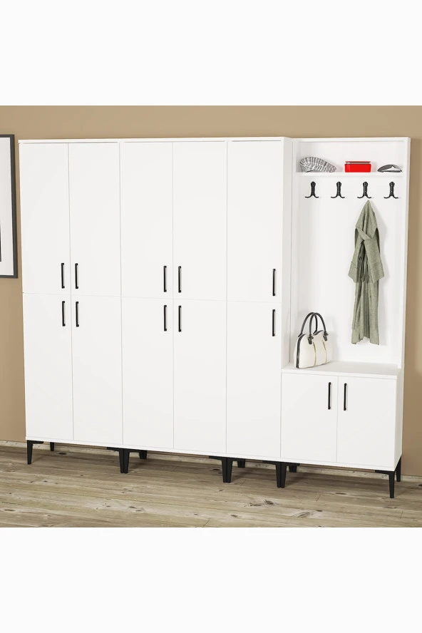 Kalender Dekor Rose-1-3-4-4 Portmanto Vestiyer Ayakkabılık ürün görseli 1