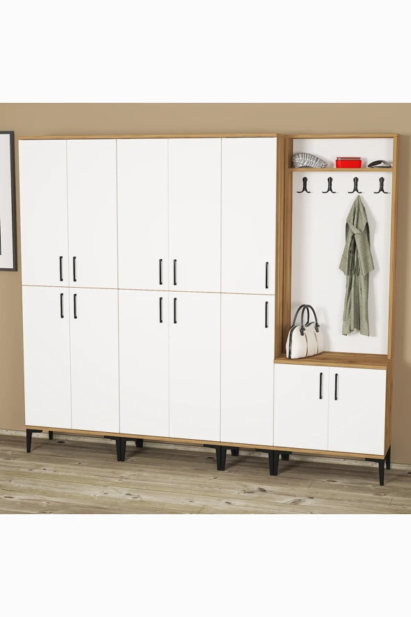 Kalender Dekor Rose-1-3-4-4 Portmanto Vestiyer Ayakkabılık ürün görseli 1