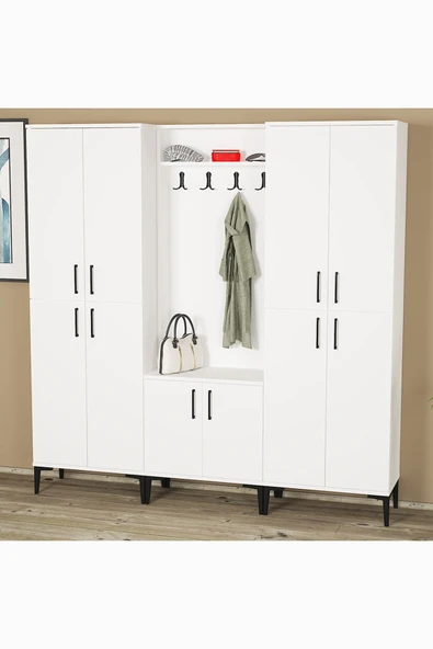 Kalender Dekor Rose-1-4-4 Portmanto Vestiyer Ayakkabılık ürün görseli 1