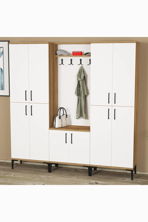 Kalender Dekor Rose-1-4-4 Portmanto Vestiyer Ayakkabılık ürün görseli 1