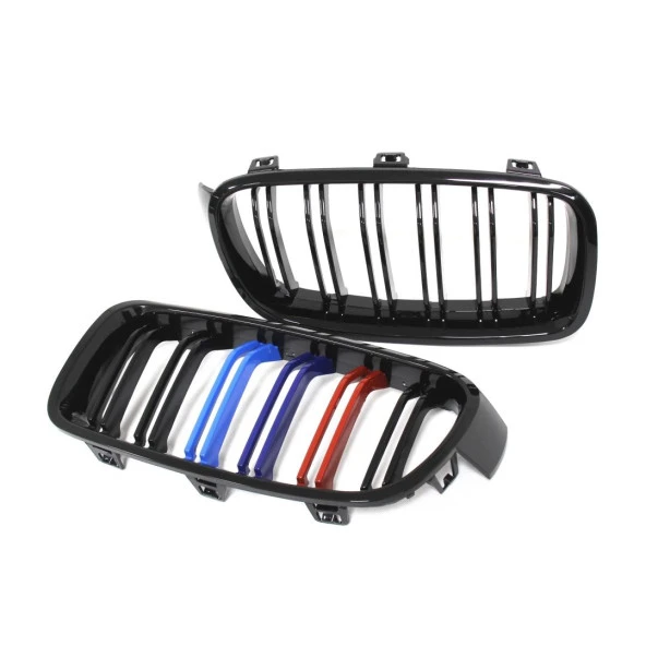 Bmw 3 Uyumlu Serisi F30 2012-2018 M3 Böbrek (Çift Çizgi Panjur) M Renk ürün görseli 1