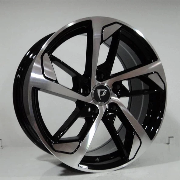 17 JANT 7,5-17 BK 5366 5-112 ET40 66,45 BLACK MACHINED XL ürün görseli 1