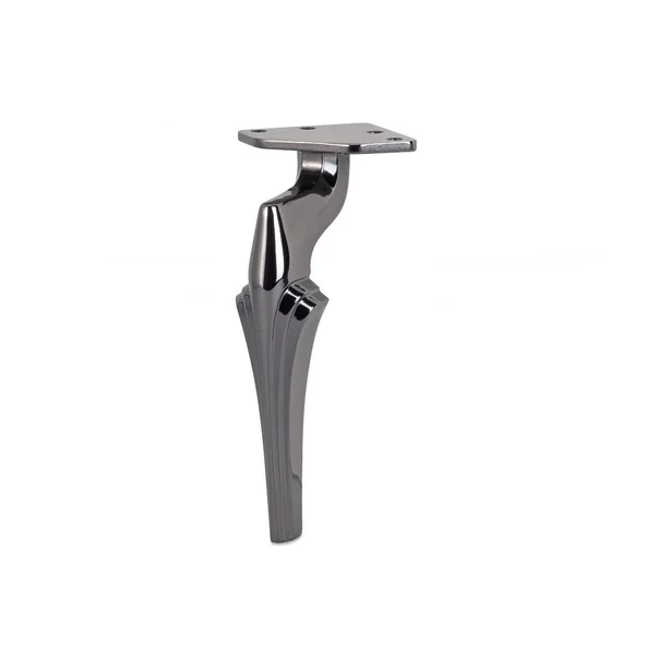 Zeus Lüx Metal Ayak 16 cm Füme Mobilya Koltuk Ayağı ürün görseli 1