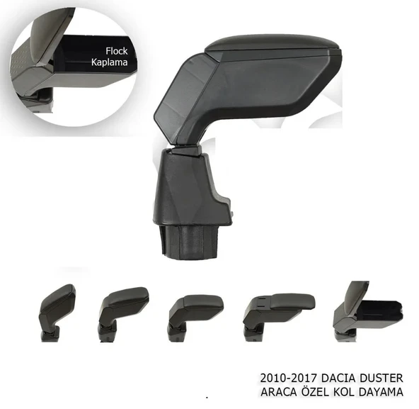 Dacia Duster Uyumlu Araca Özel Kol Dayama Siyah 2010-2018 ürün görseli 1
