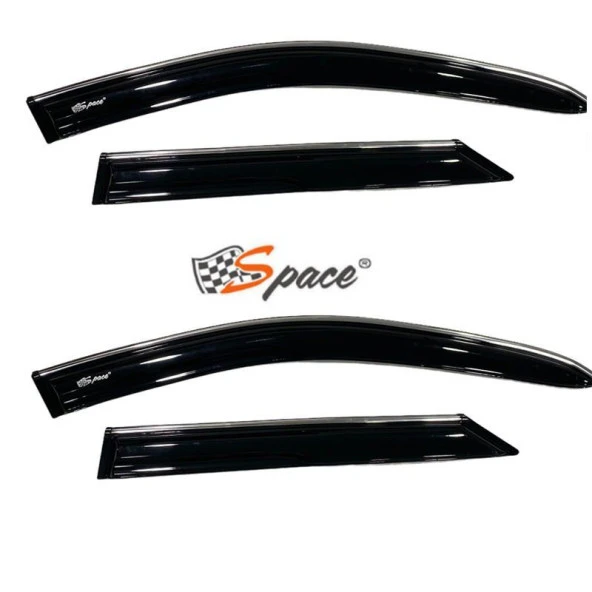 Krom Cam Uyumlu Rüzgarlığı 1.2Mm Toyota Corolla 1992-1998 4Lü / Caru438 ürün görseli 1
