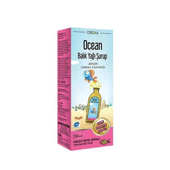 Ocean Balık Yağı Şurup Karışık Meyveli 150 Ml-SKT:08/2028 ürün görseli 1
