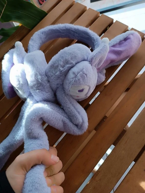 Kulakları Hareket Eden Sesli Peluş Kuromi Peluş Kulaklık Taç ürün görseli 1