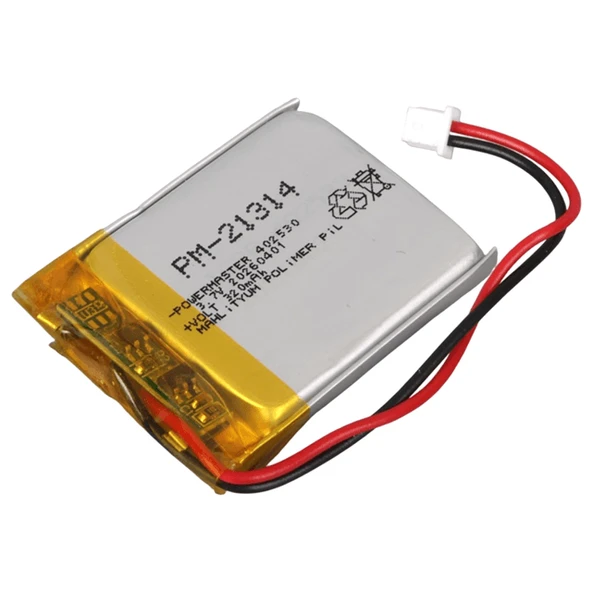 Powermaster PM-21314 3.7V 320Mah 402530 3.5Mm Soketli Lityum Polimer (Li-Po) Batarya Şarj Edilebilir Pil