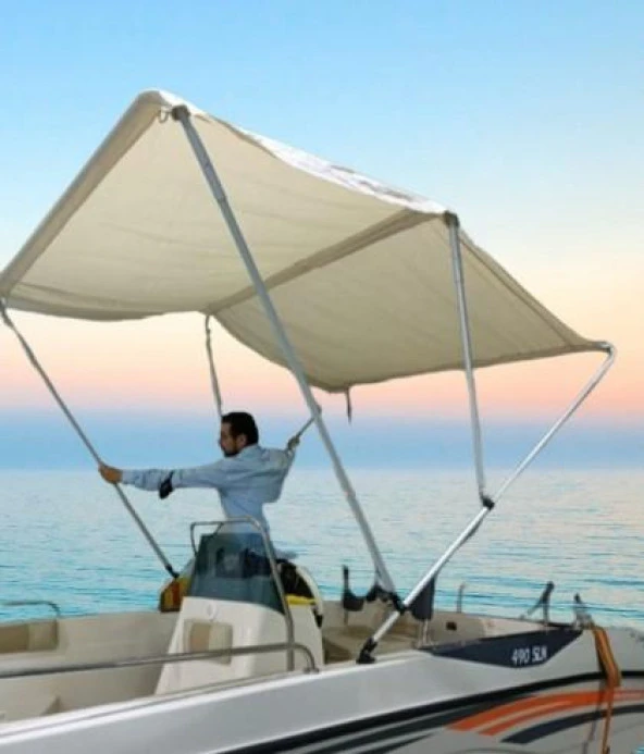 Katlanabilir 3 Kollu Tekne ve Bot Tentesi ( Lacivert En : 200 cm ) ürün görseli 1