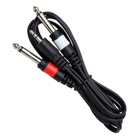 Powermaster PM-4284 3.5 Mm Stereo Erkek/2X6.3Mm Mono Erkek 1.5 Metre Kablo ürün görseli 1