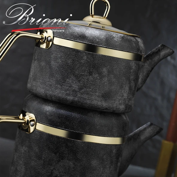Brioni Royal Stone Çaydanlık Takımı - Kumtaşı/Altın ürün görseli 1