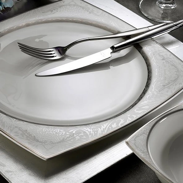 Aryıldız AR 31016 Square Bone Porselen 60 Parça Yemek Takımı ürün görseli 1