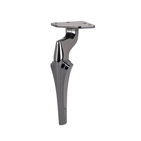 Zeus Lüx Metal Ayak 21 cm Füme Mobilya Koltuk Ayağı ürün görseli 1