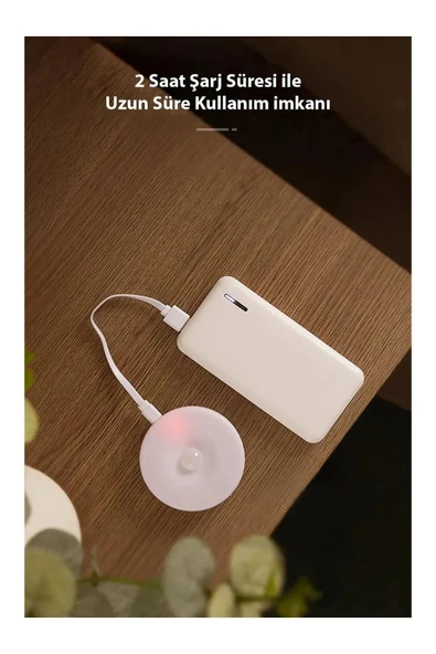 neeko Hareket Sensörlü - Usb Şarjlı - Led Işık Lamba - 4000 Kelwin Beyaz Işik 1 Adet - Resim 5