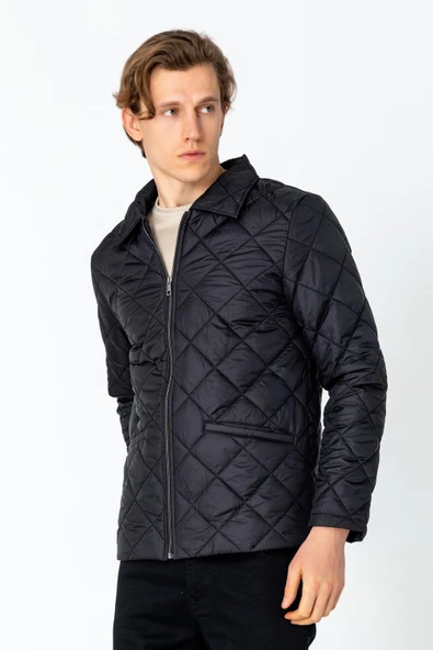 Erkek Regular Fit İçi Desenli Rahat Şık Mont - Resim 8
