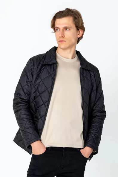 Erkek Regular Fit İçi Desenli Rahat Şık Mont - Resim 7
