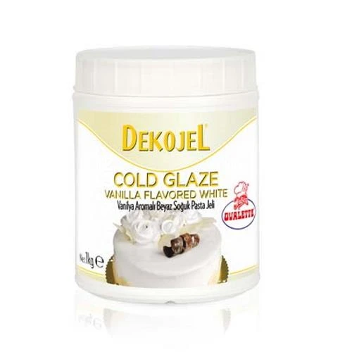 Ovalette Vanilya Aromalı Beyaz Soğuk Pasta Jeli 1 kg ürün görseli 1